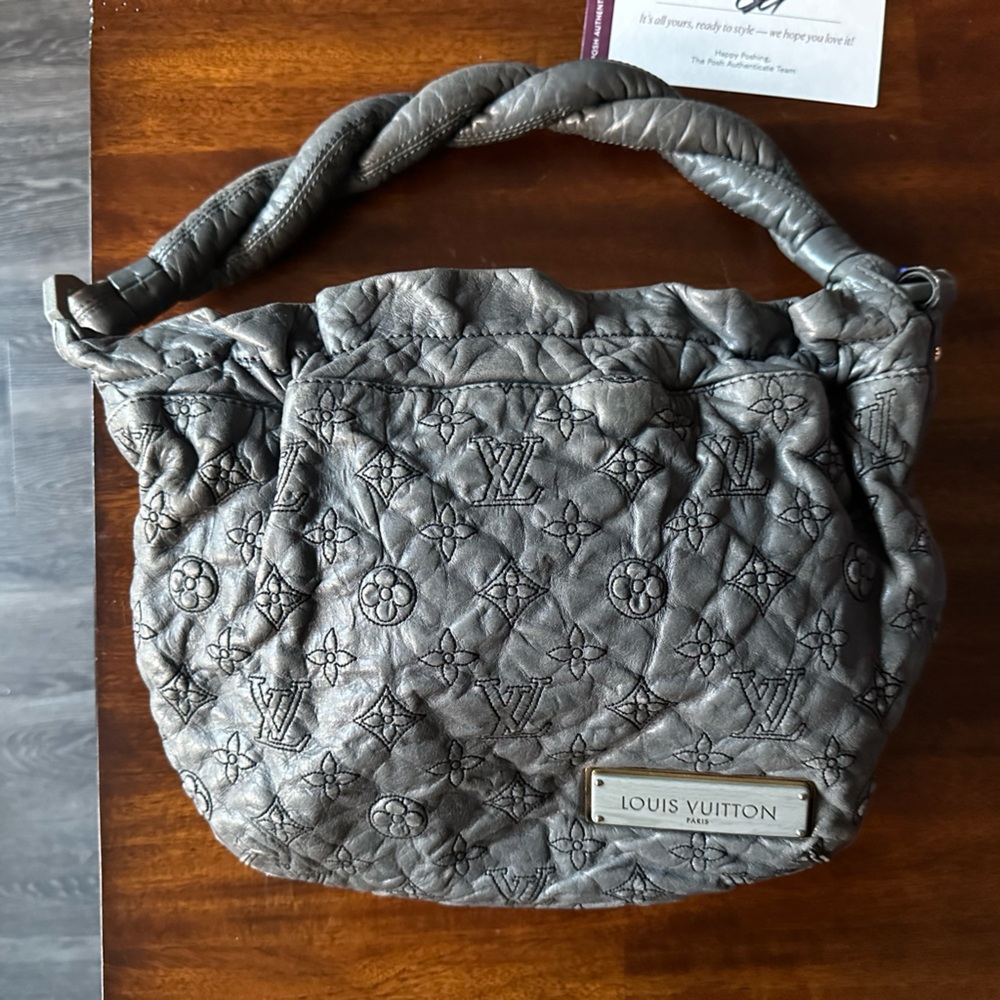 Louis Vuitton Leather Monogram Olympe "Nimbus" GM Hobo Bag